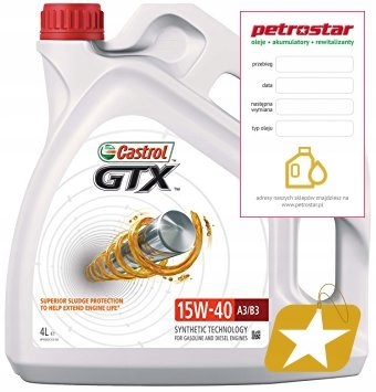 CASTROL GTX HIGH MILEAGE 15W40 4L