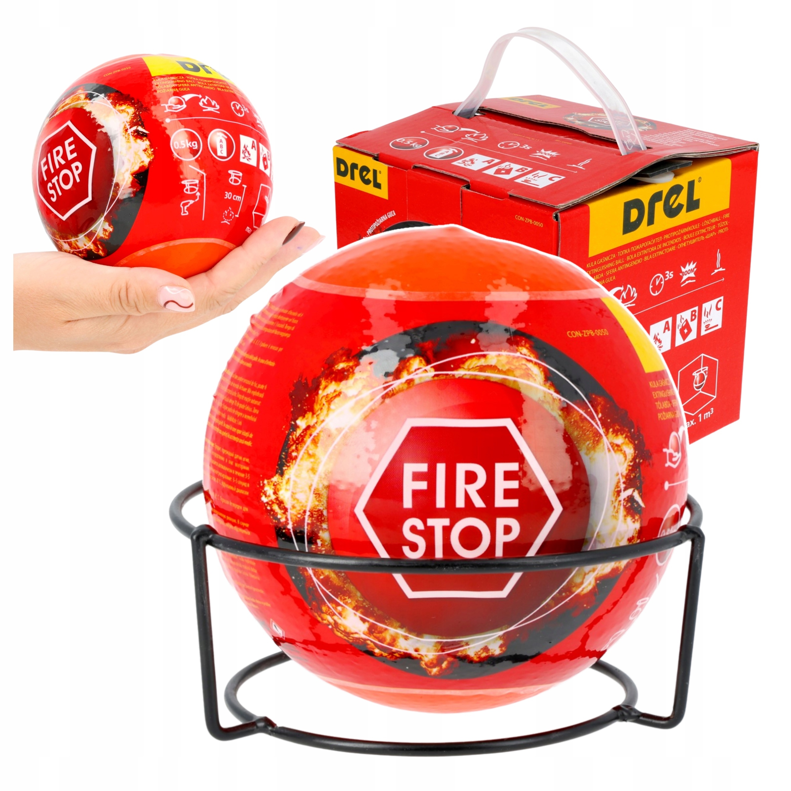 DREL KULA GAŚNICZA GAŚNICA DO DOMU WARSZTATU PROSZKOWA SAMOCHODOWA 0,5 kg