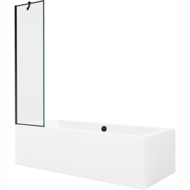 Mexen Cube obdélníková vana 170 x 80 cm s zástěna