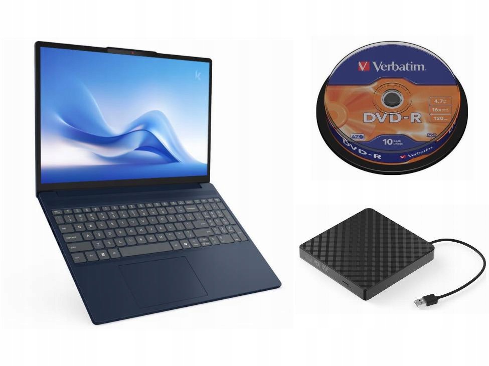 Laptop Lenovo Intel Core Ultra 5 Zewnętrzny Napęd DVD 10 Płyt DVD!