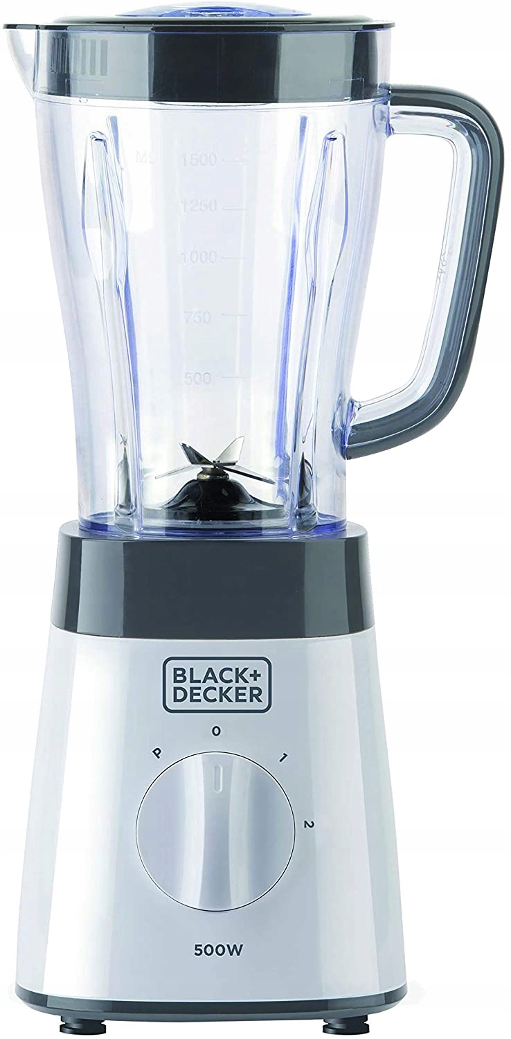 Mixér Black+Decker, BXJB500E, 2 rychlosti, pulzní funkce, 4 břity z nerezov