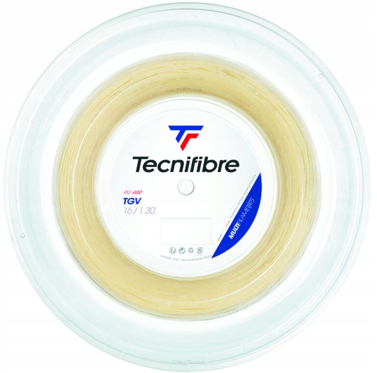 Naciąg tenisowy Tecnifibre Tgv 1.30 naturalny ze szpuli