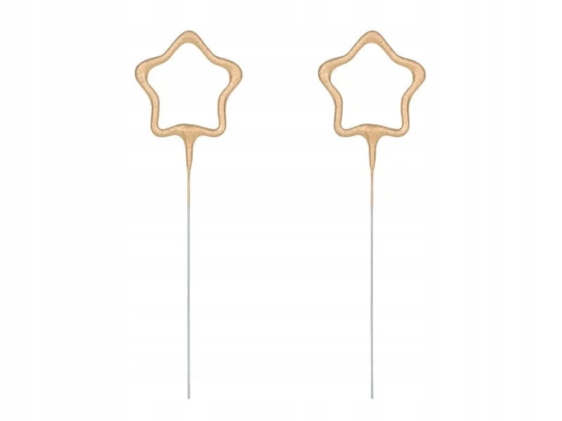 

Zimne Ognie złote Gwiazdki sylwester Urodziny 2szt