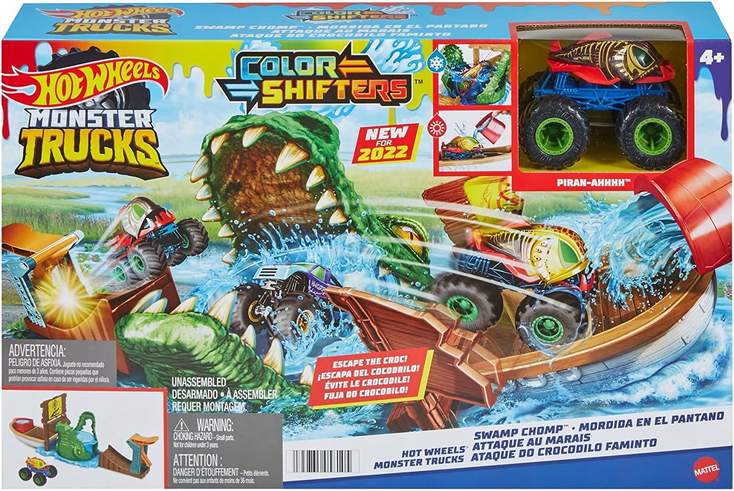 

Hot Wheels Zestaw Monster Truck Szczęki Krokodyla