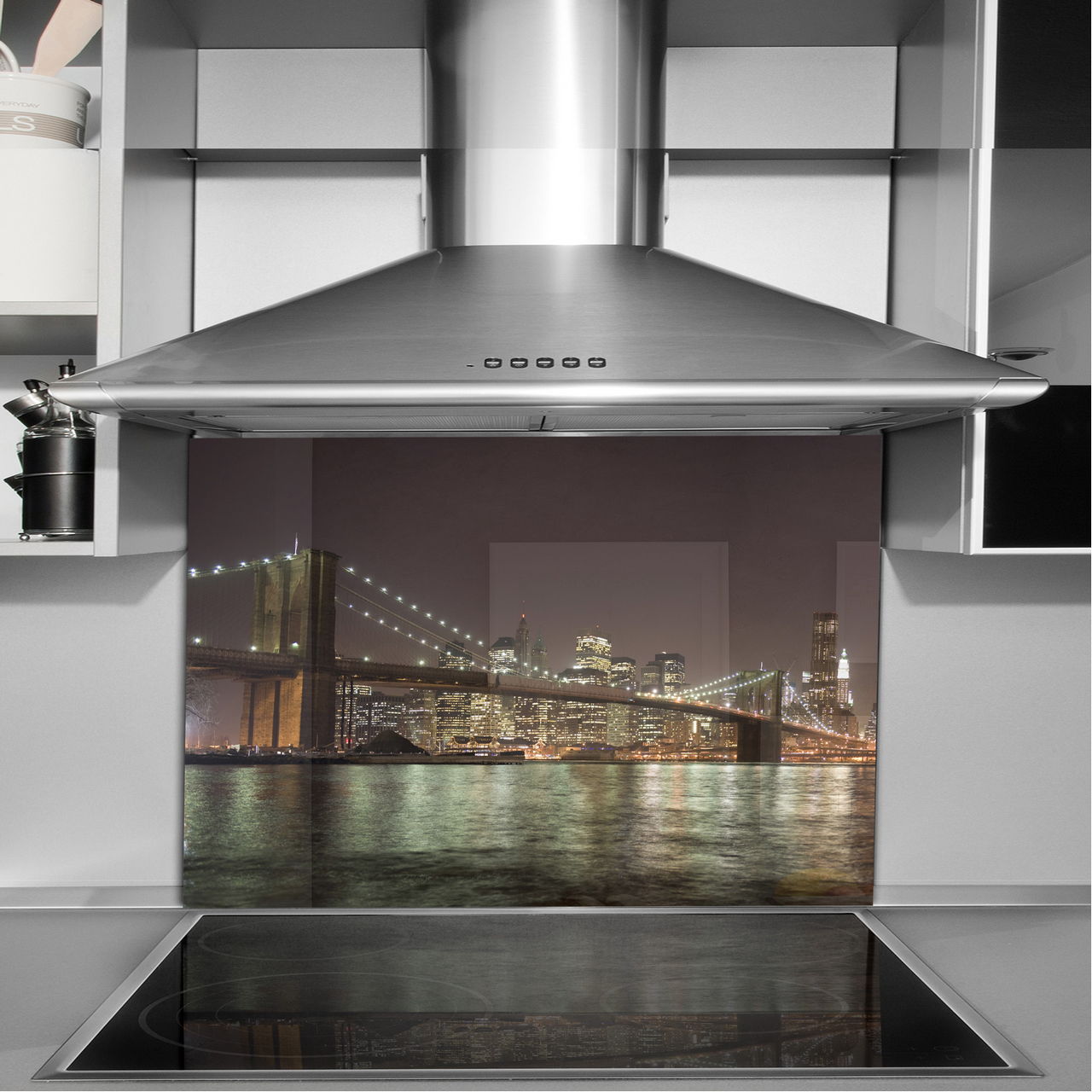 dekor szkło panel hartowany HD 90x60 miasto Wykończenie błyszczące