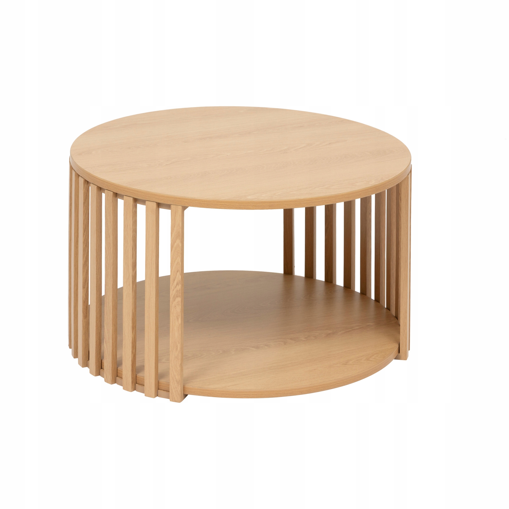 Okrúhly Konferenčný Stolík Mdf S Dubovou Dyhou 60 X 60 X 35 CM