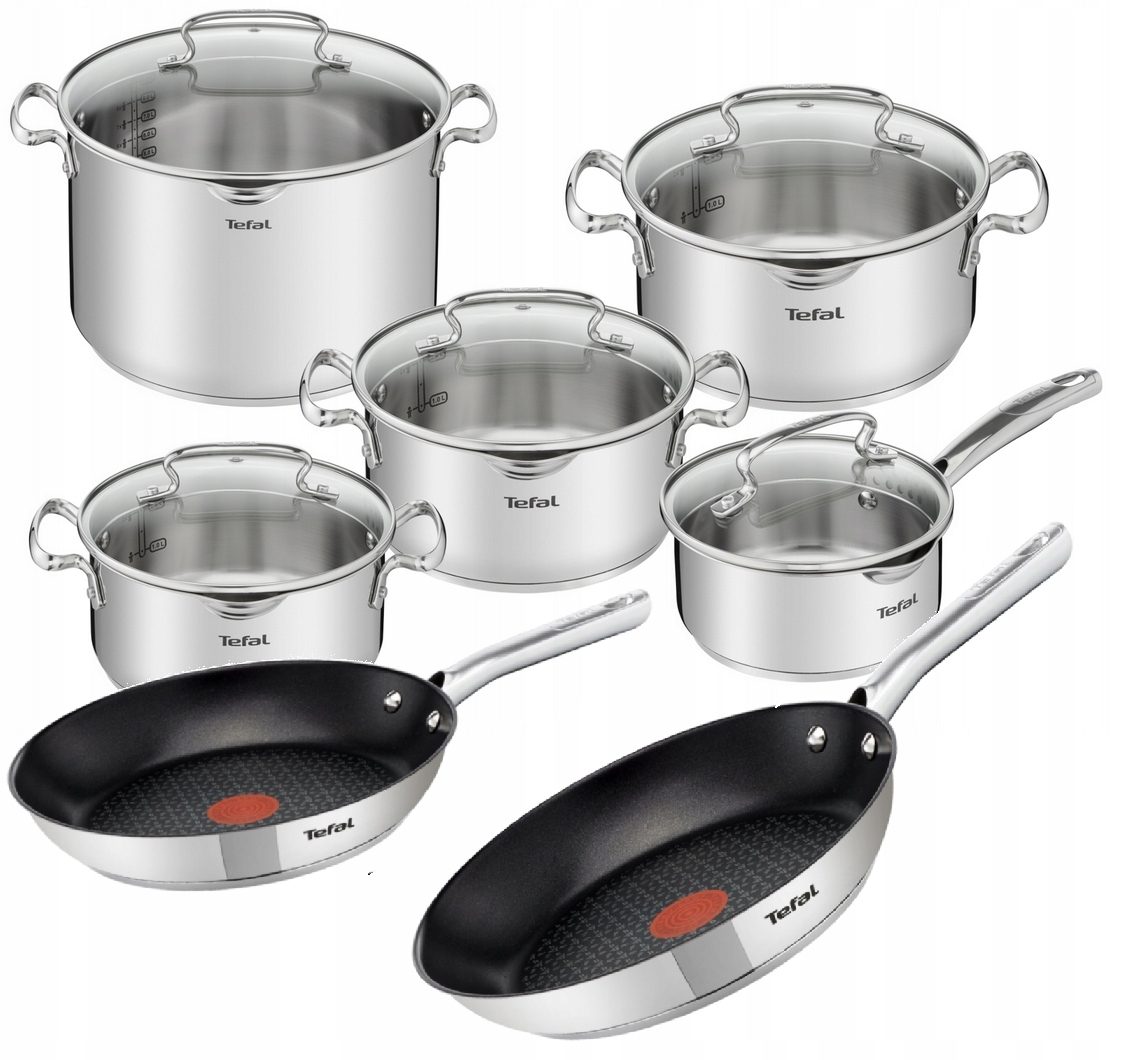 

Garnki Zestaw Tefal Duetto Srebrne 6,1L Indukcja