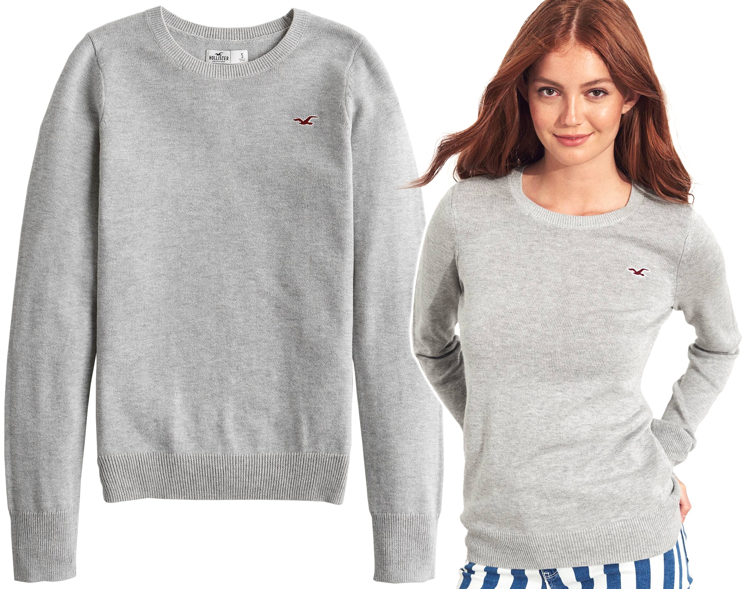 

Hollister by Abercrombie Sweter Logo Usa L
