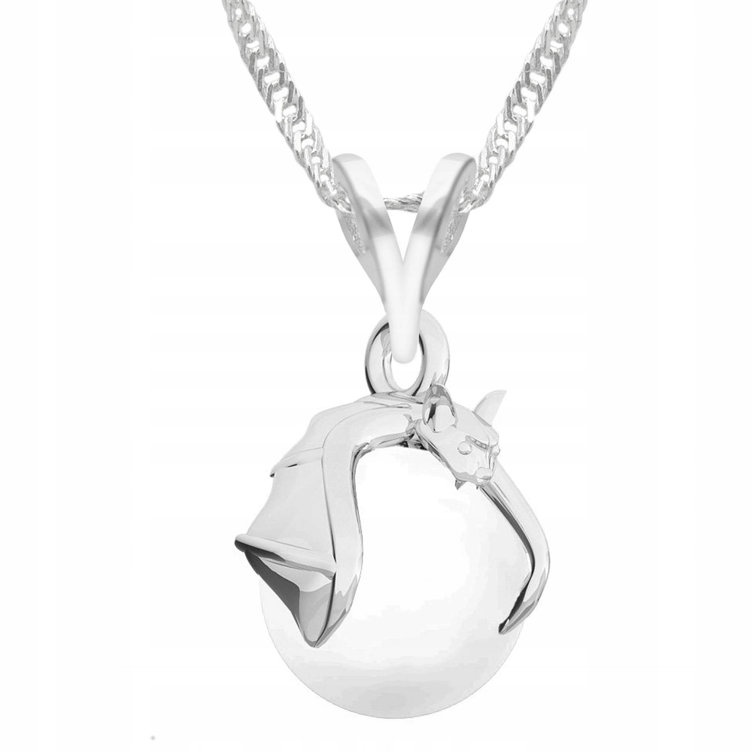 Stříbrný náhrdelník Netopýr Perla s netopýrem Noc Zvíře Stříbro 925