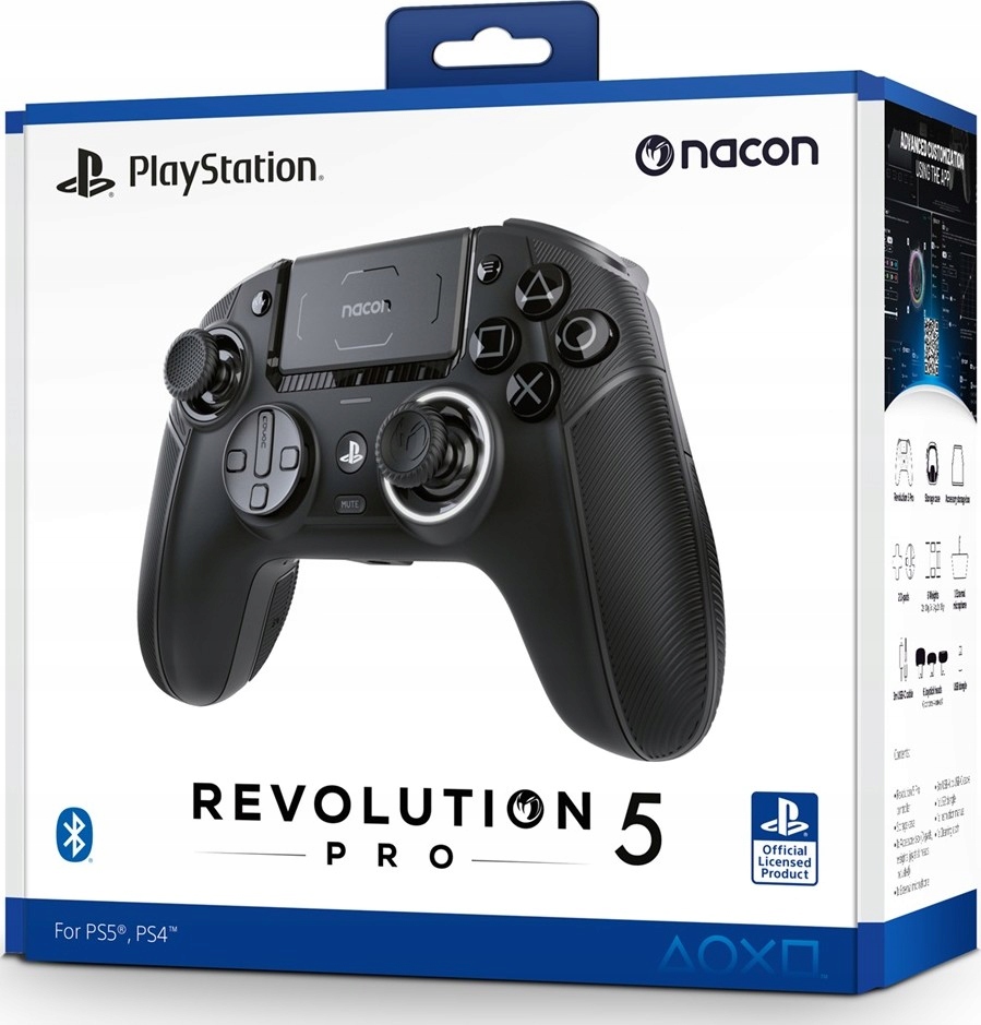 Nacon Revolution 5 Pro Pad bezprzewodowy do PS5 PS4 Pc czarny