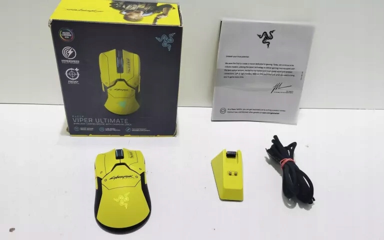 Mysz Razer Viper Ultimate Cyberpunk 2077 + baza dokująca