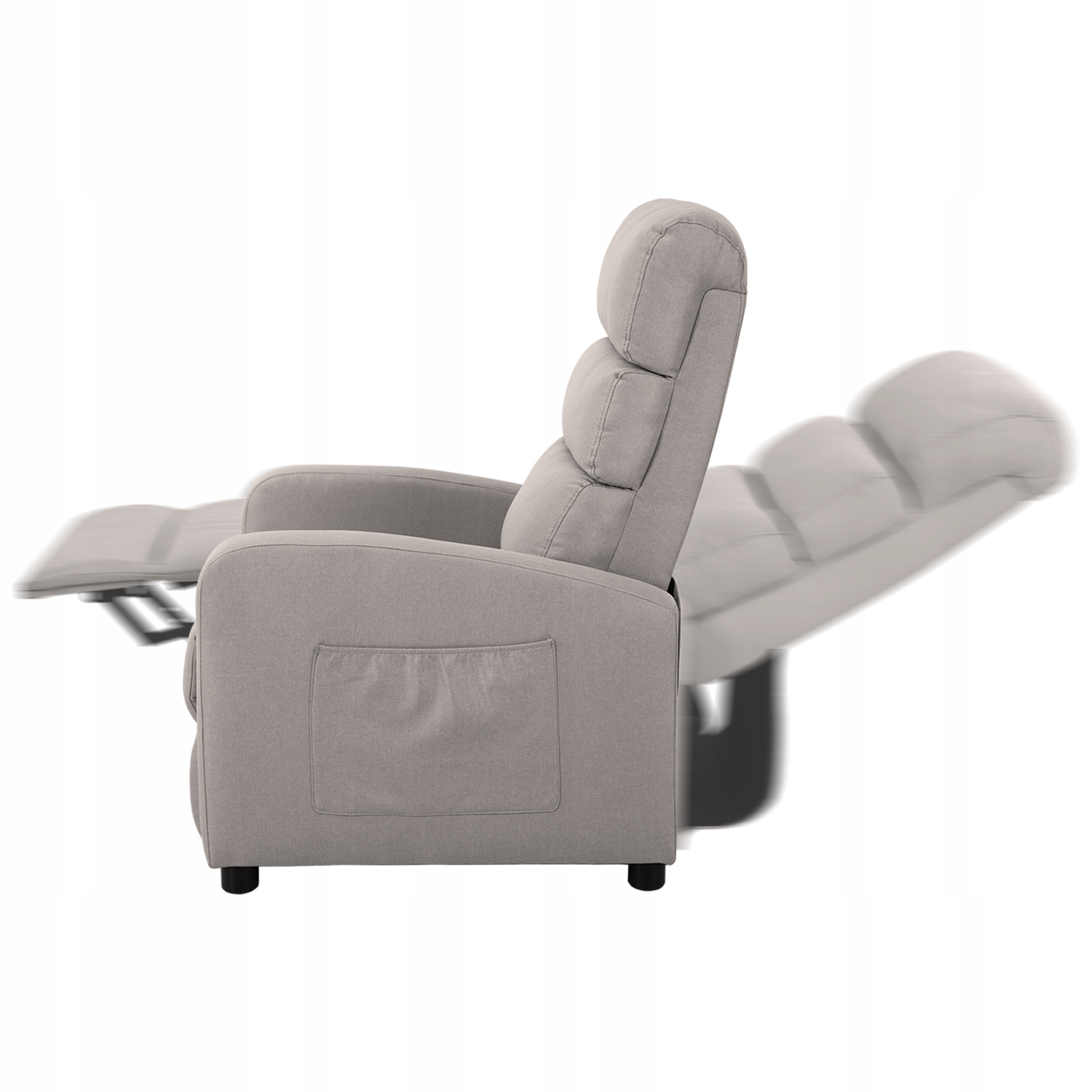 FOTEL ROZKŁADANY WYPOCZYNKOWY TAPICEROWANY DLA SENIORA SALONU CHILI II BEŻ Wysokość mebla 100 cm