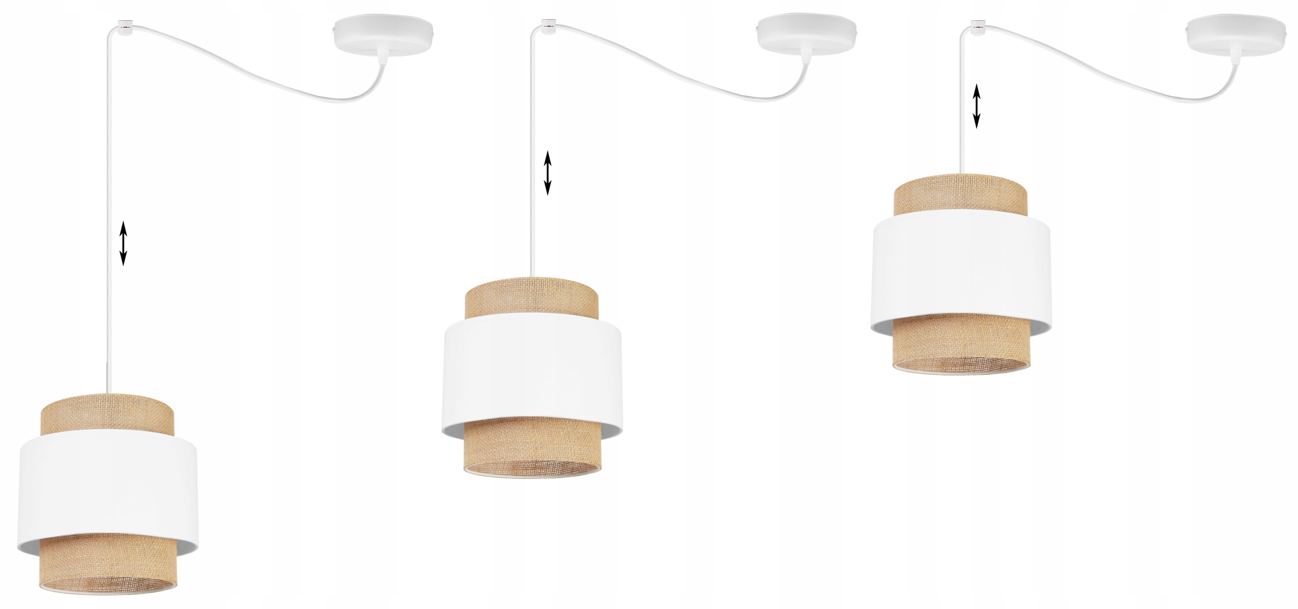 LAMPA WISZĄCA ŻYRANDOL SUFITOWA ABAŻUR BOHO JUTA Marka Light Home