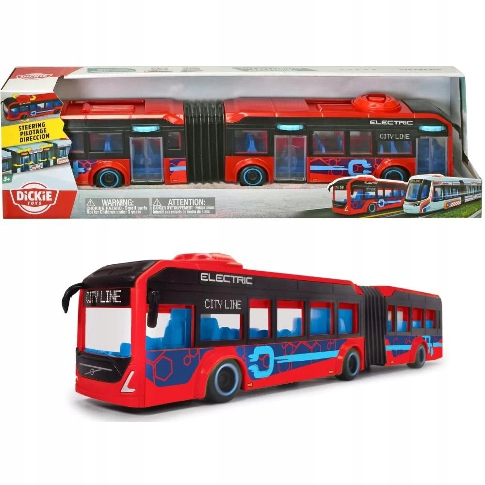 Samochodzik Autko Pojazd Zabawki Autobusy Zabawka Autobus Przegubowy Volvo