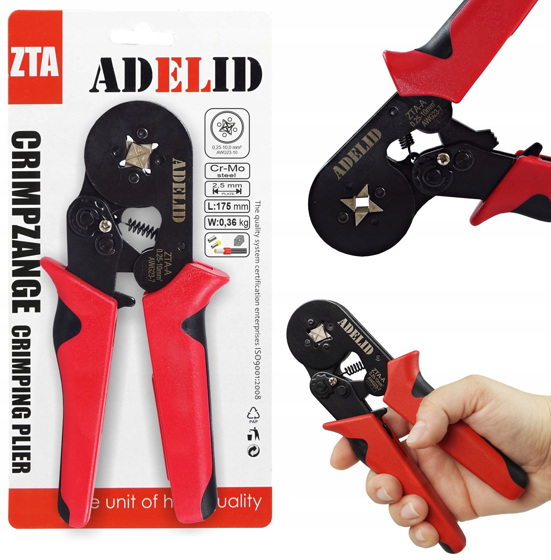 ZACISKARKA PRASKA TULEJEK DO KABLI 0,25-10 AUTOMAT