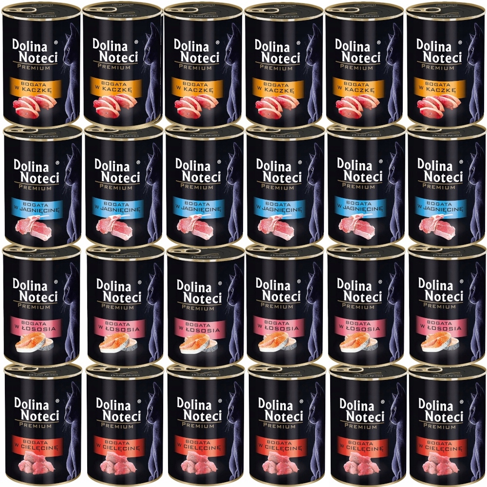 Levně Mix chutí Bez Obilovin Dolina Noteci Premium Kočka 24x400g