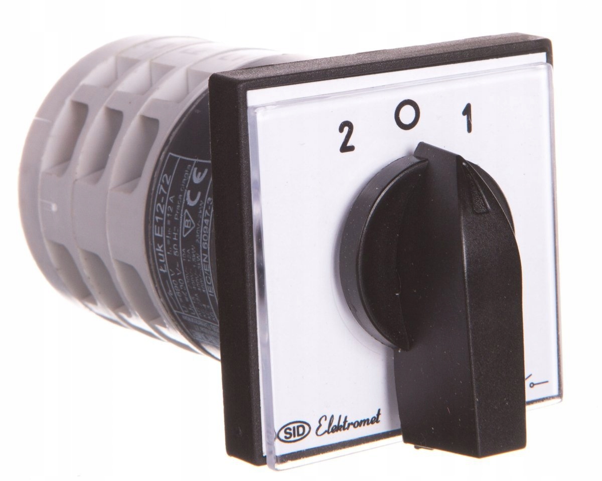 Łącznik krzywkowy 2-0-1 3P 12A IP65 Łuk E12-72