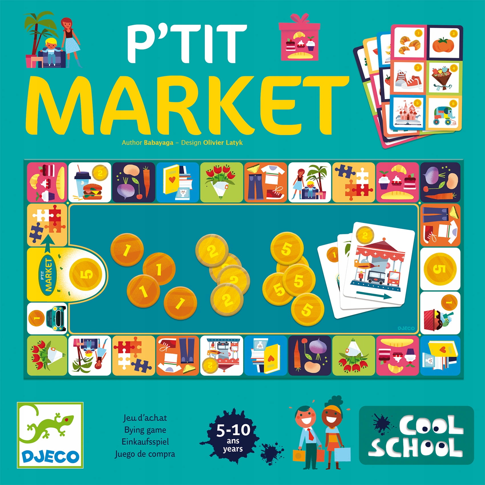 Djeco gra planszowa Mały Market sklep zakupy dzieci edukacyjna pieniądze