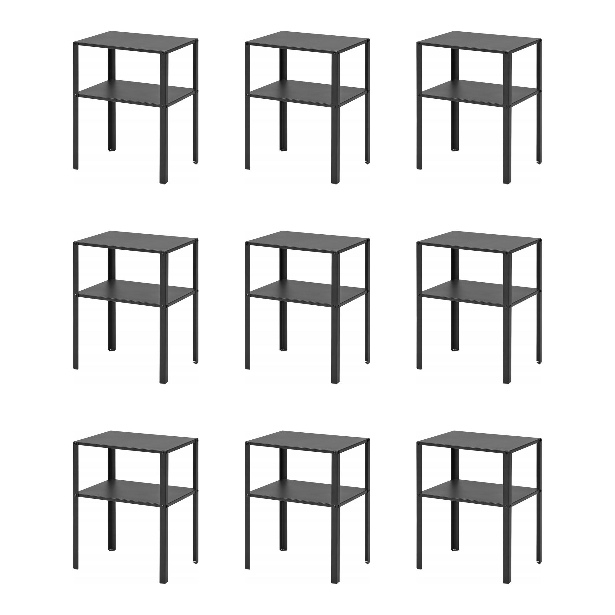9 ks Noční stolek černý 42x34 cm praktický minimalistický Knarrevik