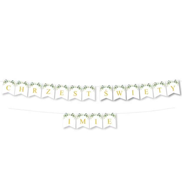 BANER GIRLANDA CHRZEST ŚWIĘTY + Imię personalizowana Marka inna marka