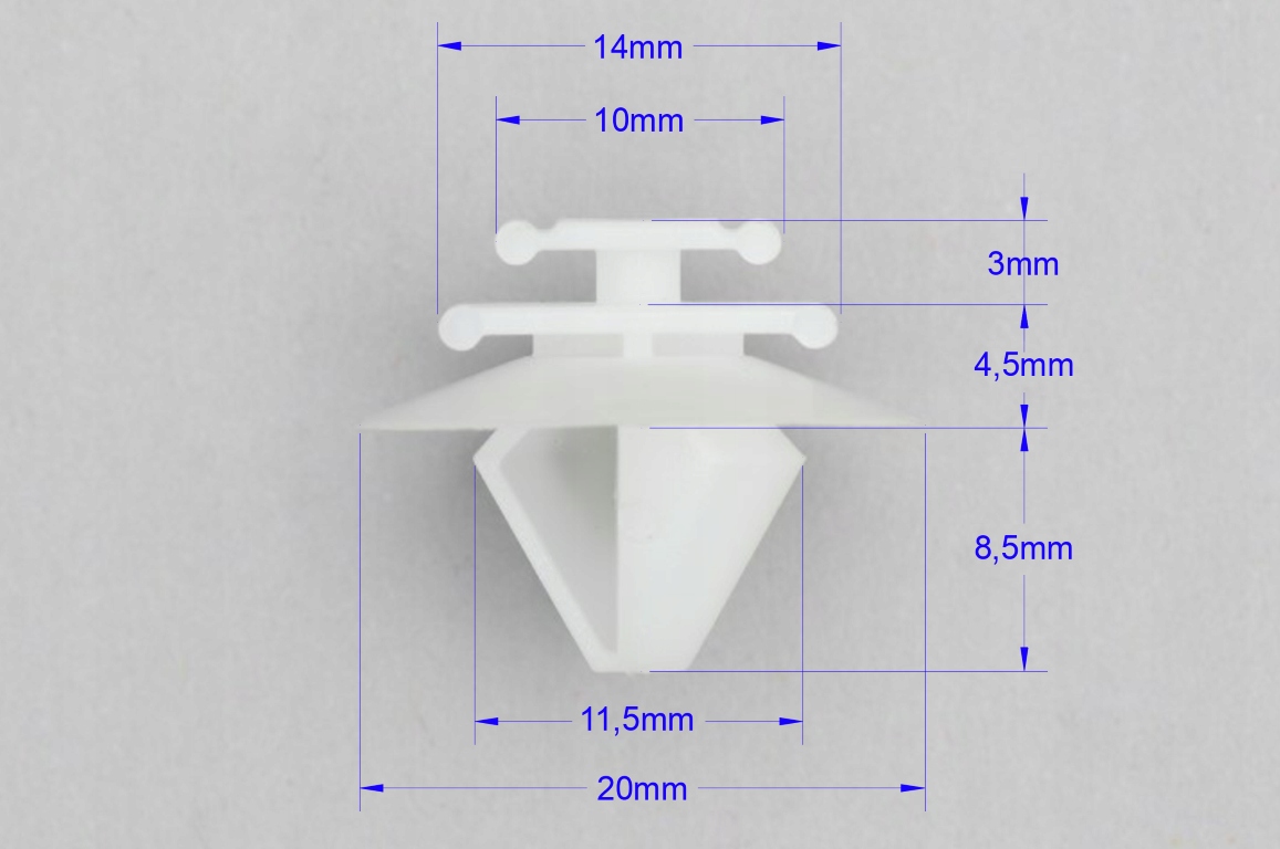 10x SPINKA LISTW PEUGEOT 106 206 207 306 307 BOXER Producent części Trustom
