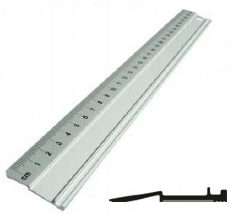 Metalowa Linijka Biurowa 40cm Geometryczna OKAZJA!