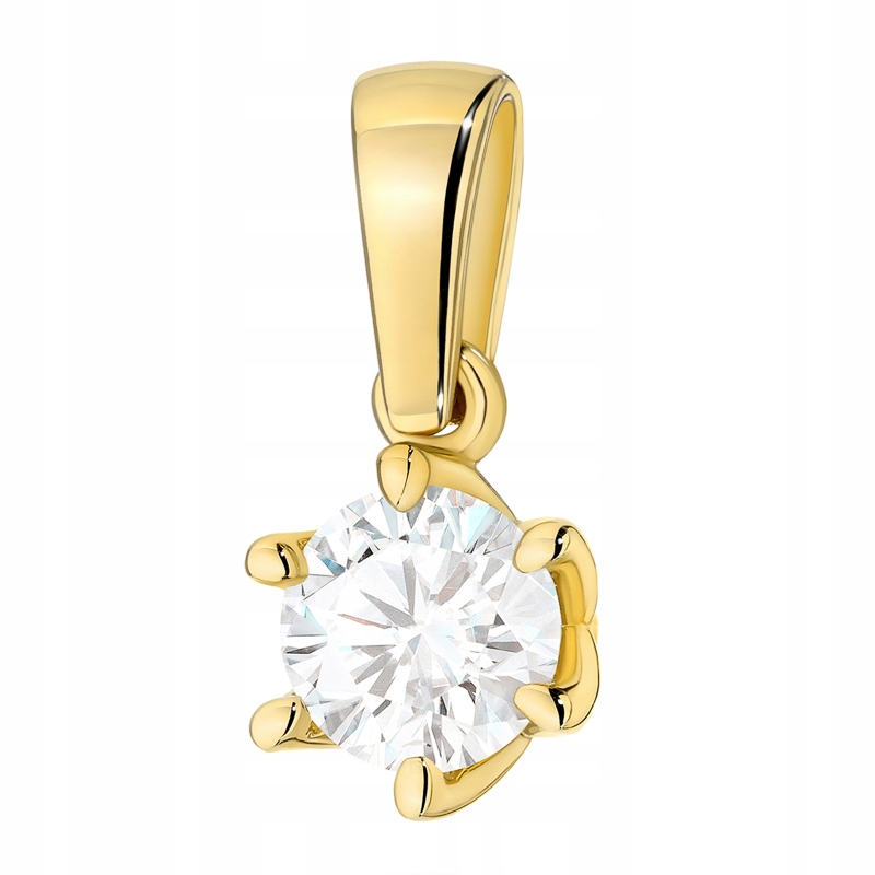Piękna Złota Zawieszka pr. 585 z Masywnym Diamentem 0,50ct 14k