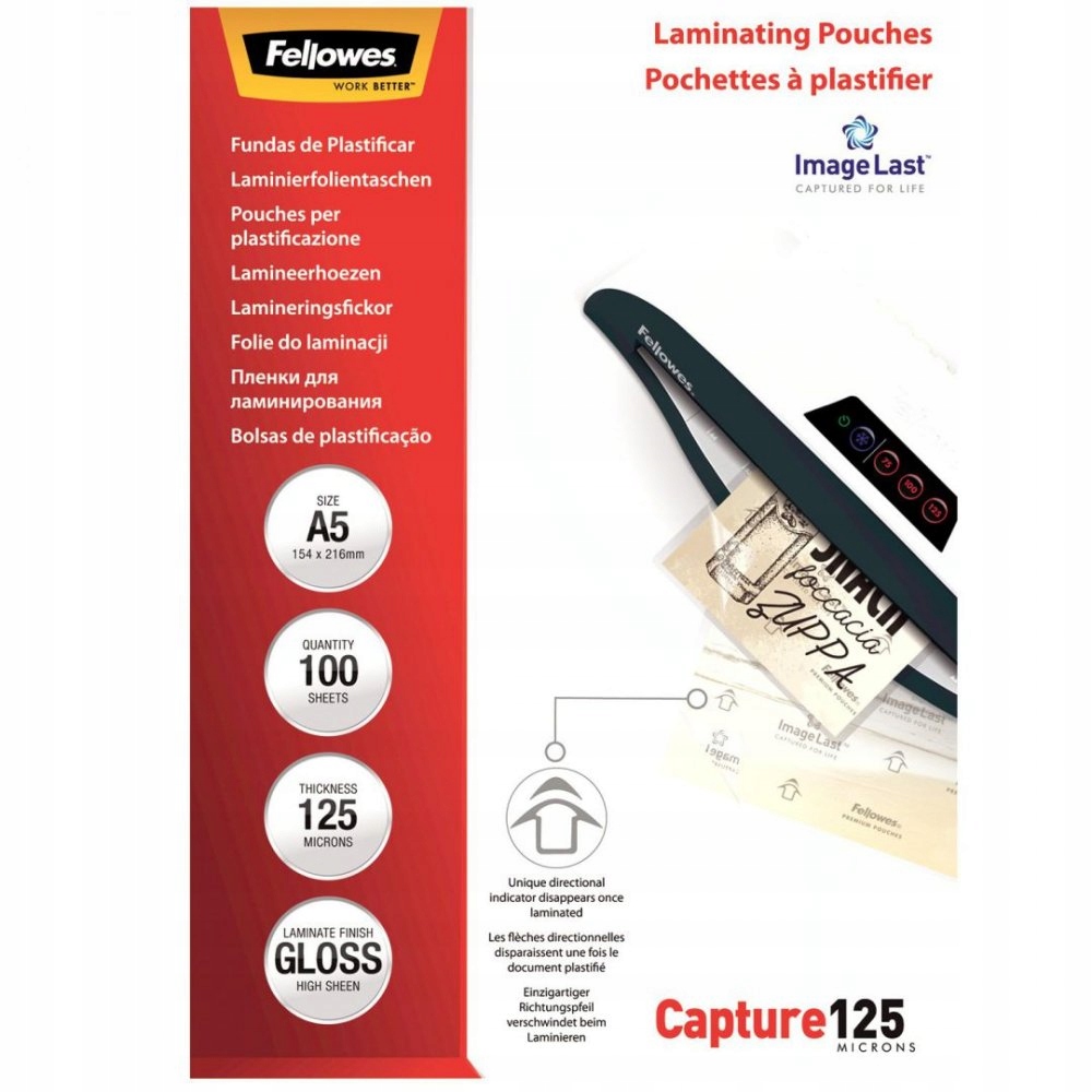 

Folie Do Laminowania A4 125mic Fellowes 100x WaWa