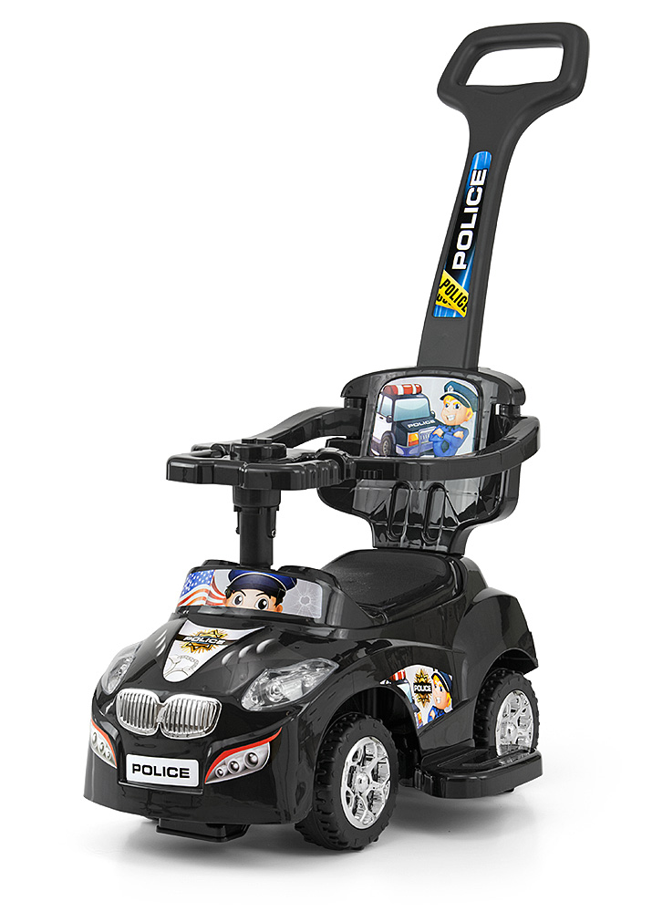 Milly Mally Pojazd Happy 3w1 Black jeździk roczek