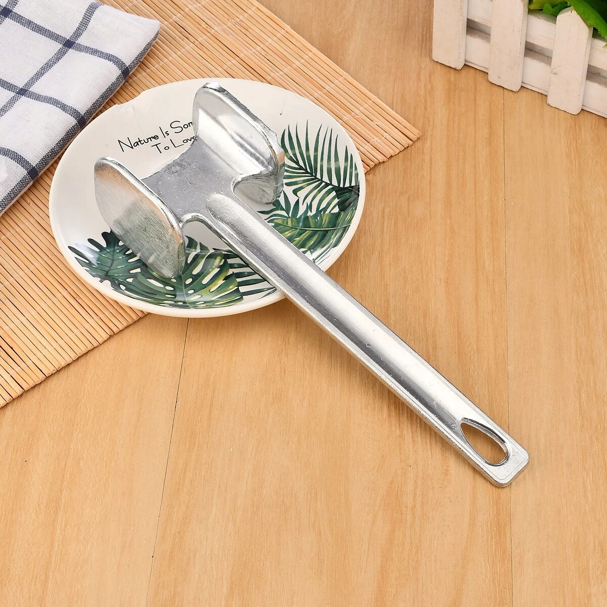 PROFESJONALNY TŁUCZEK DO MIĘSA DWUSTRONNY SOLIDNY Waga produktu z opakowaniem jednostkowym 0.21 kg