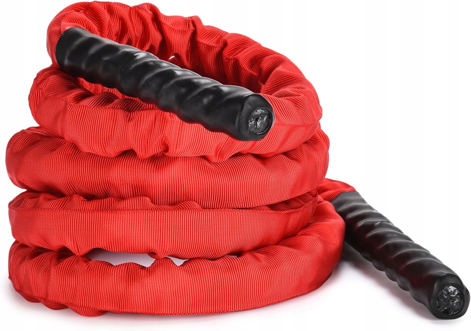 Lina Treningowa Battle Rope Powrx 15m 38mm 12,7kg z Osłoną Sleeve czerwona