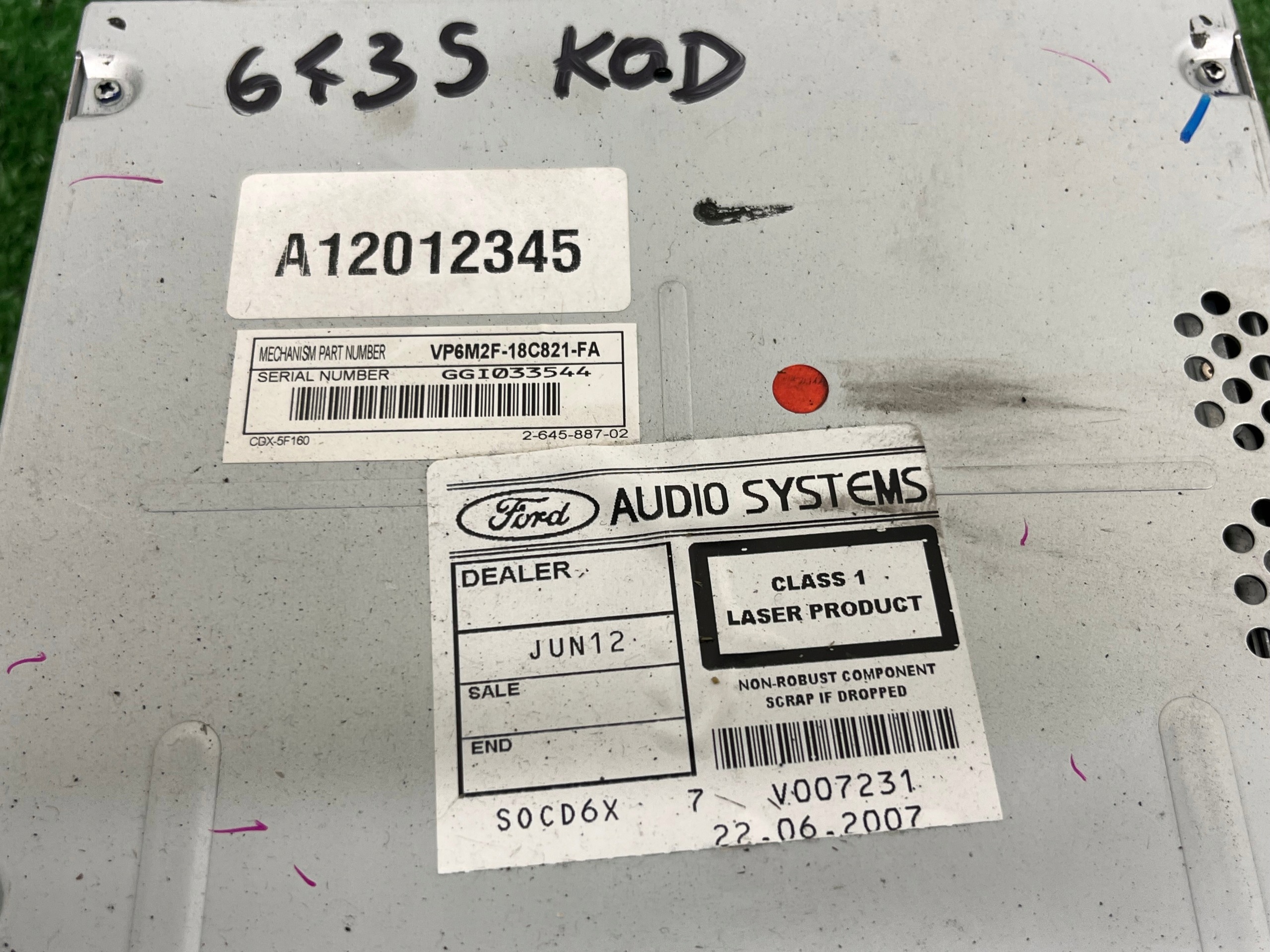 RADIO FABRYCZNE FORD FOCUS MK2 VP6M2F-18C821-FA