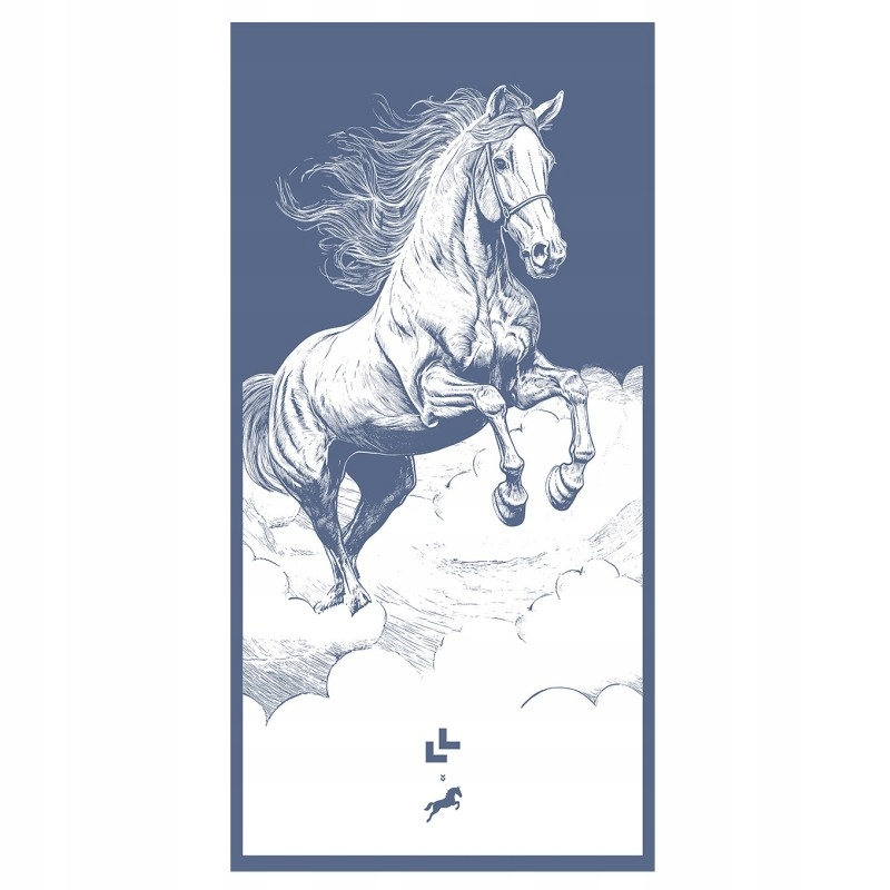 Lullalove Innowacyjny lekki ręcznik bambusowy XL 75x150 Konie