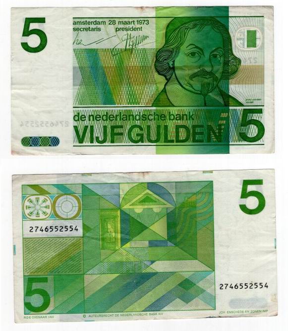 HOLANDIA 1973 5 GULDEN