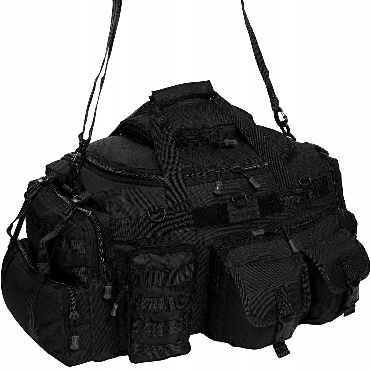 Taktická cestovní taška přes rameno Kombat Tactical Saxon Holdall 65L Černá