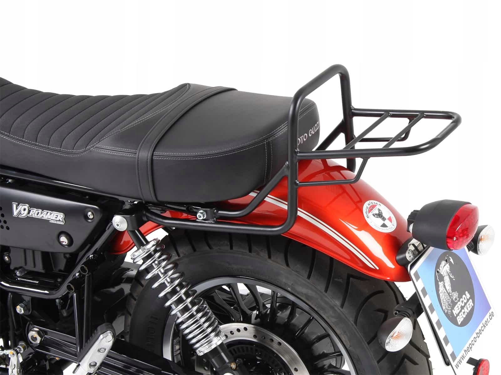 Rúrkový rám centrálneho kufra, čierny – pre dlhé sedenie Moto Guzzi
