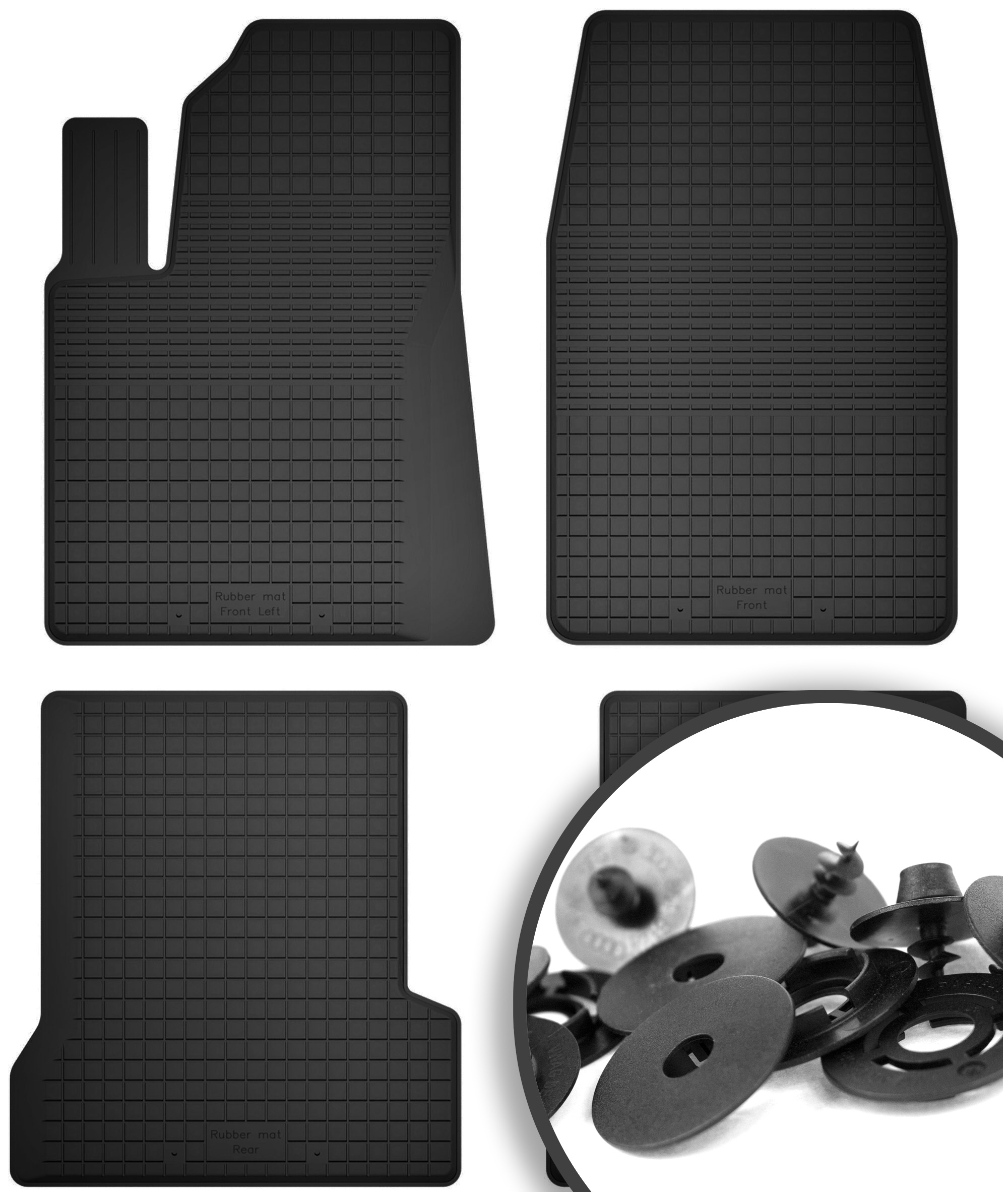 Ford Fiesta MK6 MK7 (2002-2017) dywaniki gumowe Korytko 2cm Stopery