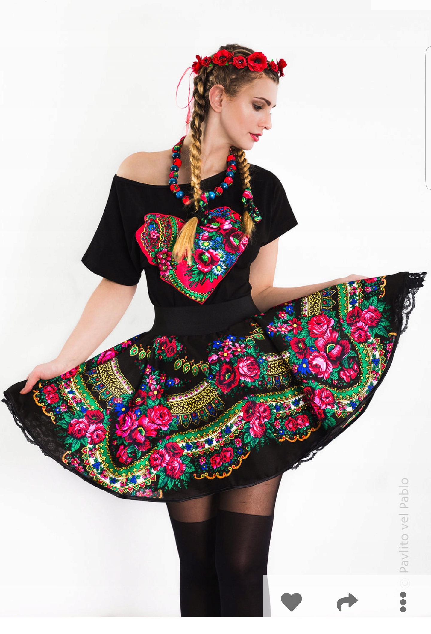 Bluzka Damska Regionalna Góralska Cleo z Sercem FOLK do stroju Biała S Kod producenta Buzka Damska