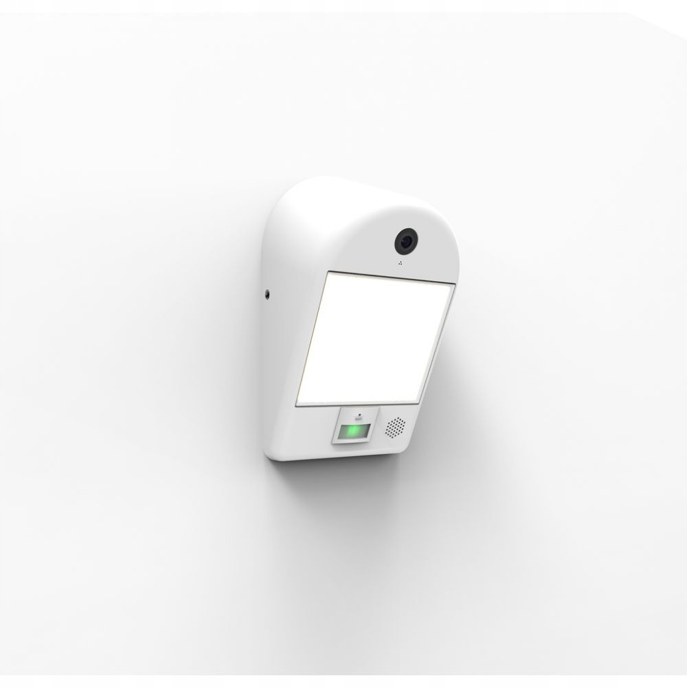 Lutec Mimo Satin White Vonkajšia Led lampa s pohybovým senzorom a kamerou