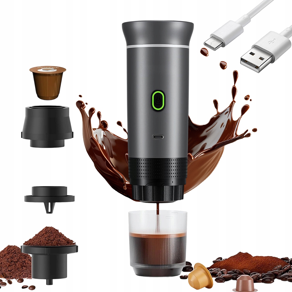 Přenosný Turistický Bezdrátový Kávovar Do Kanceláře A Kempu, 60 ML