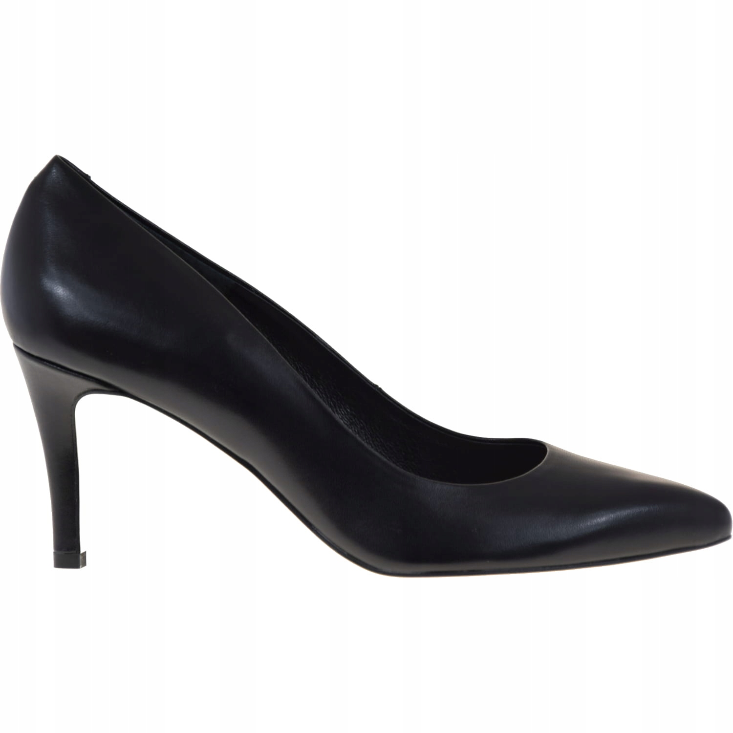 Elegantní Dámské Kožené Lodičky Na Podpatku Bravomoda 1454 Černé VEL.39