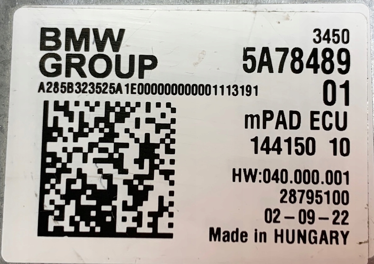 BMW MODUL BEDIENTEIL COMPUTER MPAD ECU 5A75FD2