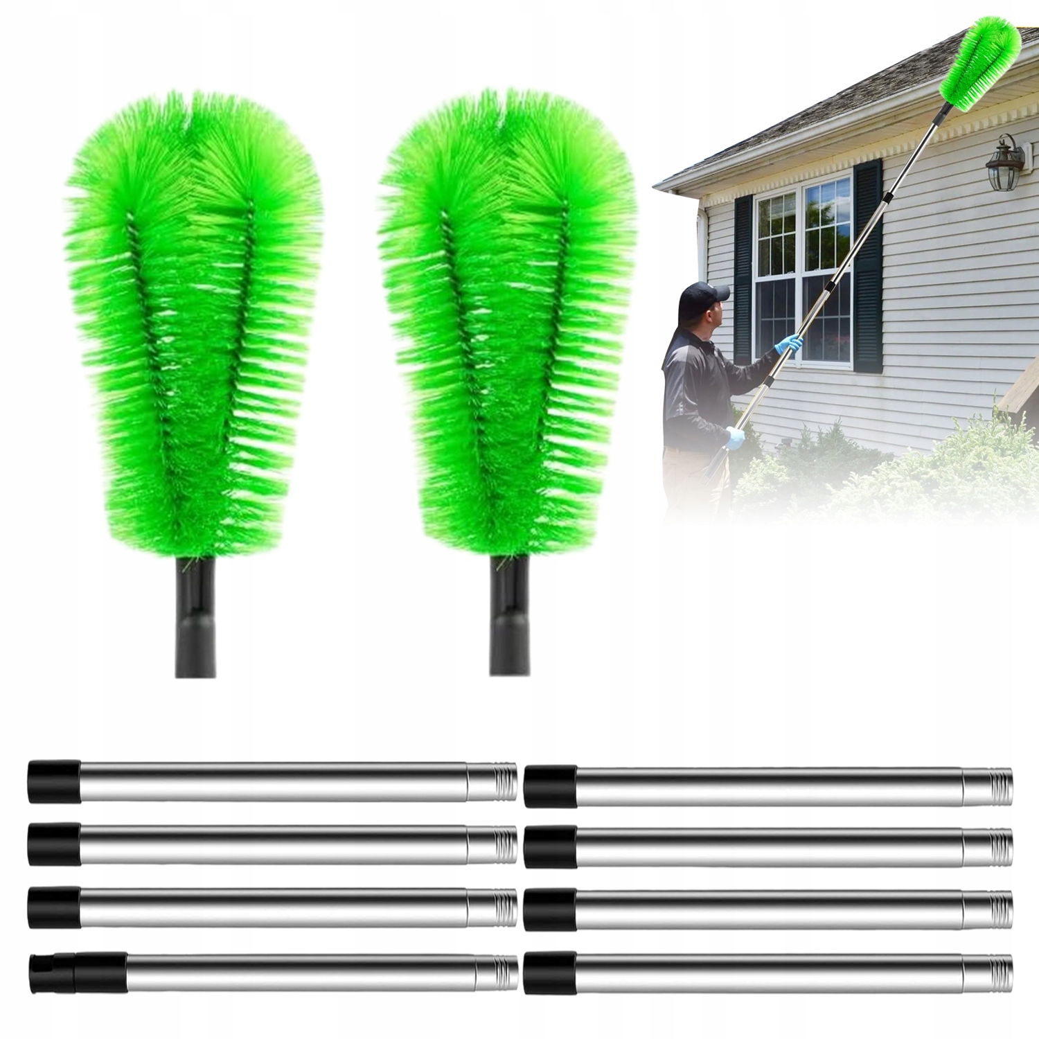 Levně Teleskopický Kartáč Pro Čištění Vysokých Míst Bez Žebříku 310 CM