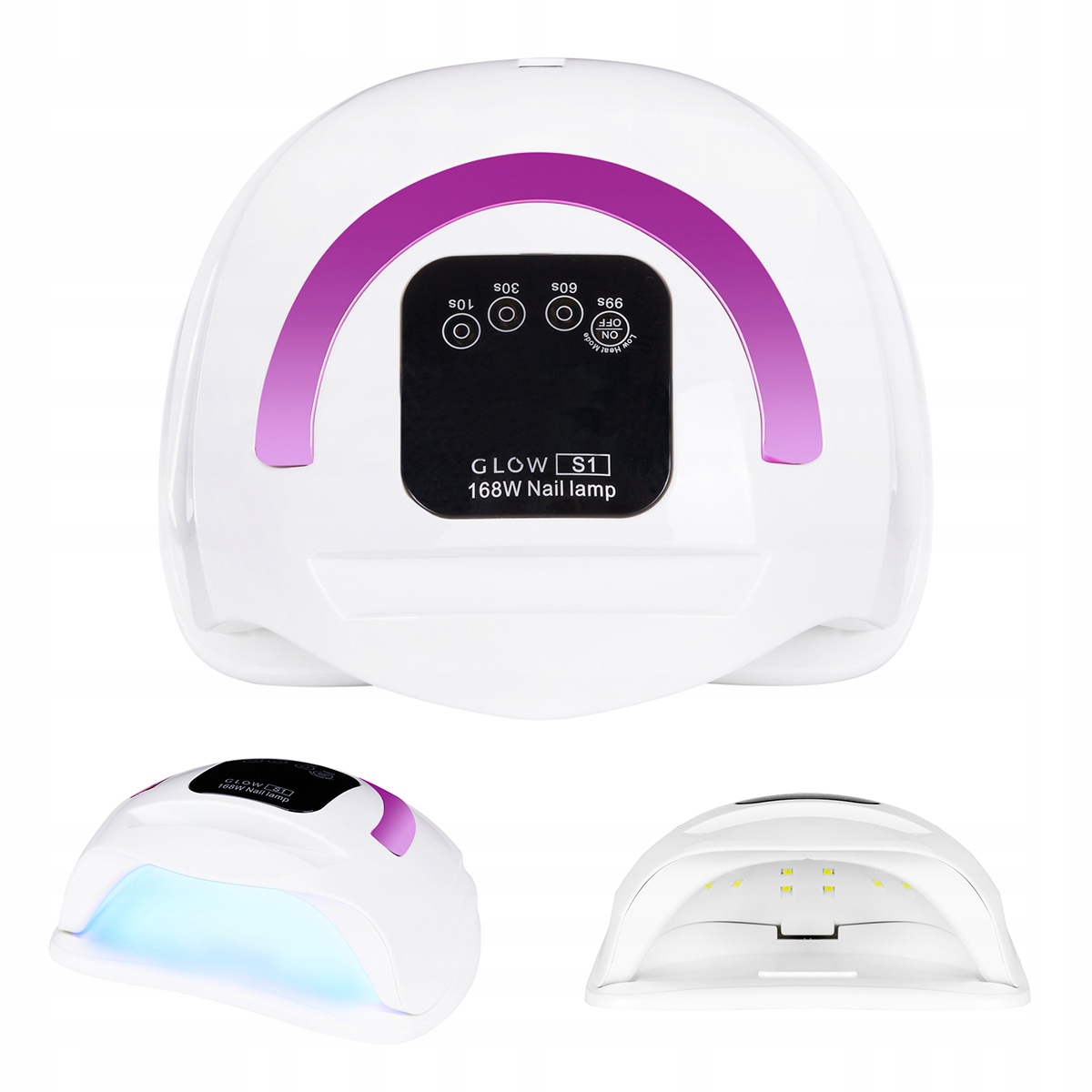 Uv/led lampa na nehty Glow S1 168W růžové zlato