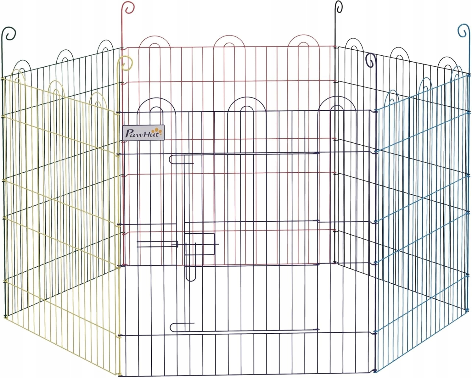 Kojec dla psa dla szczeniąt metal PawHut 60 x 120 x 60 cm