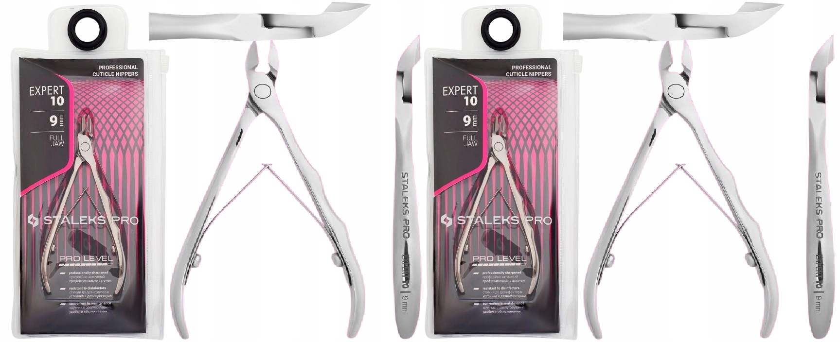 2 x Staleks Profesionální kleště na kůži Expert 10 9 mm Pohodlné umístění
