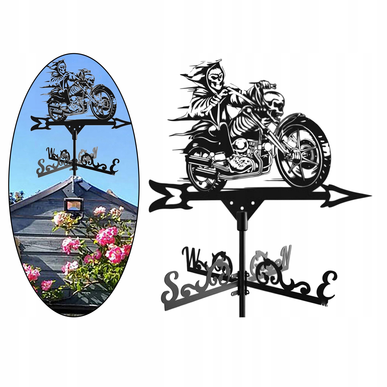 OGRODOWY WSKAŹNIK WIATRU KOGUT DACHOWY FARMERSKI PREZENT 55X30CM