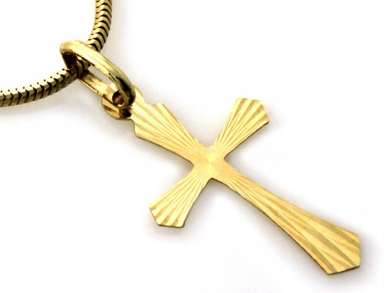 Zlatý přívěsek 585 s křížkem pro maminku, lesklý