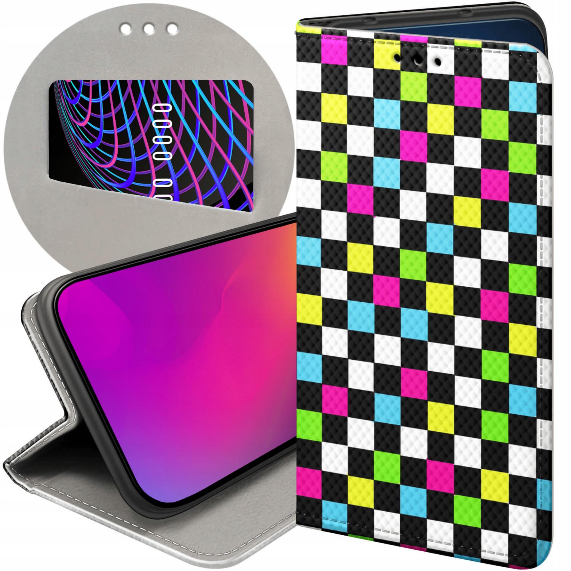 Etui Z Klapką Do Honor MAGIC7 Pro Kratka Kratki Krata Futerał Case