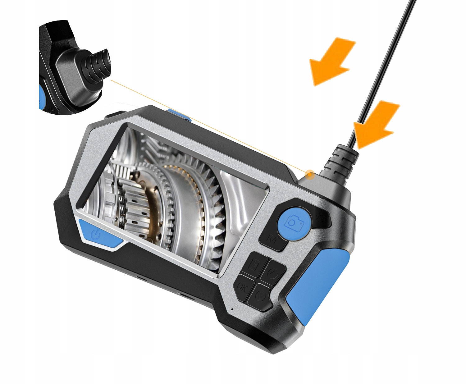 KAMERA INSPEKCYJNA ENDOSKOP DUO 5M OBRÓT 2xFULL HD Marka MBG line